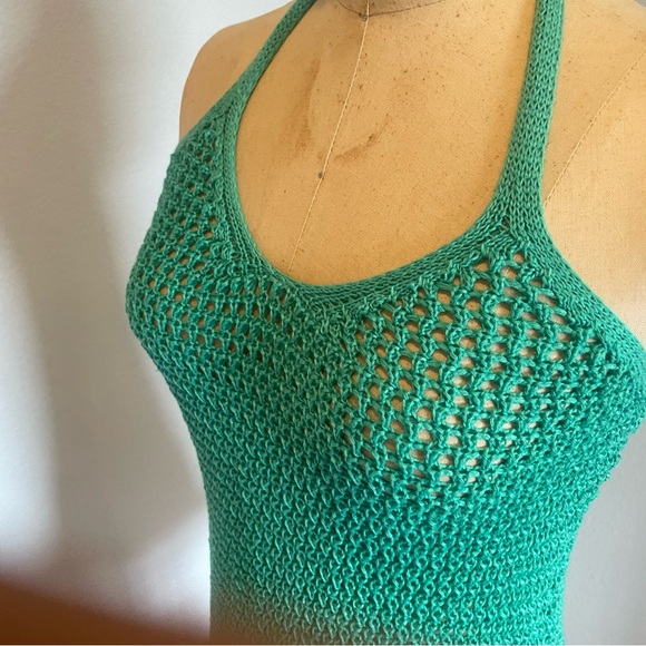 SHEIN- SZ M Green Purple Turquoise Halter Swimsuit Cover Up Dress - Picture 8 of 10